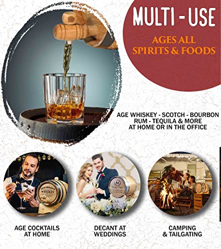 Engraved 5L Bourbon Barrel for Beer Enjoyment