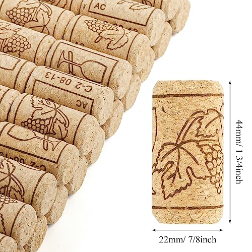 Tebery Natural Corks for Wine and Crafts, 100 Pack