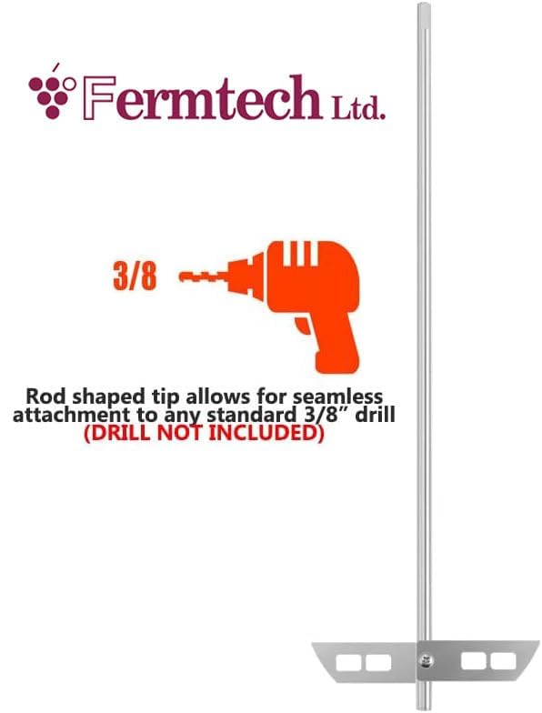 Fermtech 18" Stainless Steel Degassing Stirrer Tool