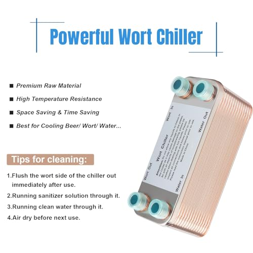 FERRODAY 30 Plate Stainless Steel Wort Chiller