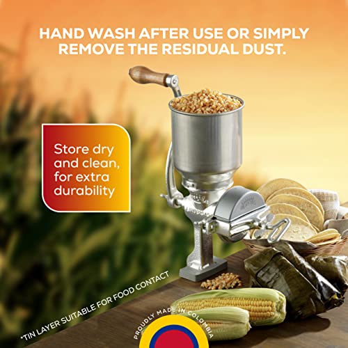 High Hopper Manual Corn and Grain Grinder