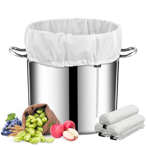 Large Reusable Brew Bags - 3 Pack, Mesh Filter