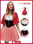 Red Riding Hood Costume Dress - Size Medium