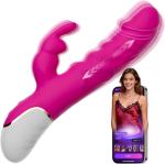 App-Controlled Thrusting Rabbit Vibrator with 10 Modes