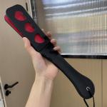 Black BDSM Bondage Whip and Spanking Paddle