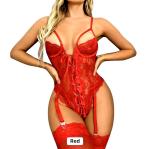 Sexy Transparent Babydoll Lingerie with Garter