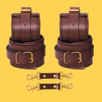 Leather Bondage Cuffs Set for Couples Play