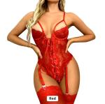 Sexy Transparent Babydoll Lingerie with Garter