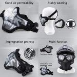 AOUTACC Steel Mesh Airsoft Mask and Goggles Set