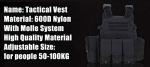 OAREA Black 600D Nylon Tactical Vest for Airsoft