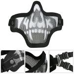 AOUTACC Steel Mesh Airsoft Mask and Goggles Set