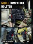 OneTigris Adjustable MOLLE Pistol Holster