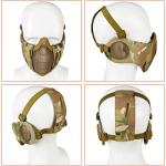AOUTACC Foldable Half Face Mesh Airsoft Mask