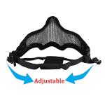 AOUTACC Steel Mesh Airsoft Mask and Goggles Set