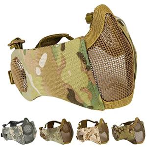 AOUTACC Foldable Half Face Mesh Airsoft Mask