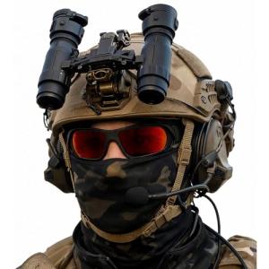 Adjustable Tactical Helmet Set with Headset & Goggles
