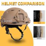 Tactical Helmet with Headset, NVG & Camo Cover