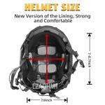 Adjustable Tactical Helmet Set with Headset and Goggles