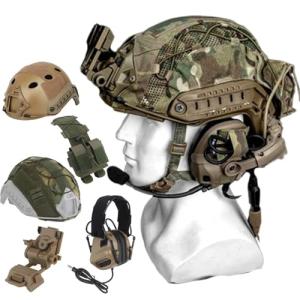 Tactical FAST Helmet Set with Earphone and NVG