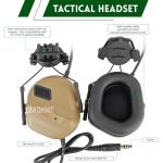 Adjustable Tactical Helmet Set with Headset and Goggles