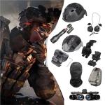 Full Face Tactical Airsoft Helmet Set with Accessories