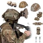 Tactical Airsoft Helmet Set with NVG and Light