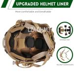 Tactical Helmet with Headset and Camo Cover