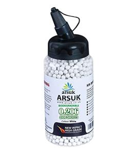 Arsuk 6mm Biodegradable Airsoft BBs – 2000 Count