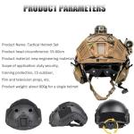 Tactical Airsoft Helmet Set with NVG and Light
