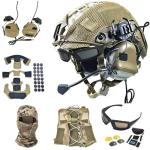 Tactical Airsoft Fast Helmet with Goggles & Pads