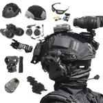 Tactical Airsoft Helmet Set with Headset and Goggles