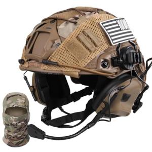 Tactical Helmet Set with Headset and Mask