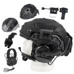 FAST Tactical Airsoft Helmet Set with Light and Earphones
