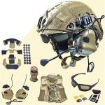 Tactical Airsoft Fast Helmet with Goggles & Pads