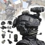 Tactical Airsoft Helmet Set with Headset and Goggles