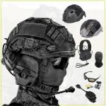Tactical FAST Helmet Set with Headset and Goggles