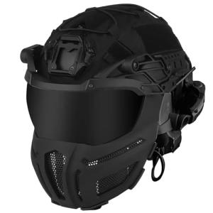 Tactical Airsoft Helmet Set with Headset and Goggles