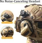 Tactical Airsoft Helmet Set with Headset and Goggles