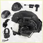 FAST Tactical Airsoft Helmet Set with Light and Earphones