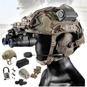 Tactical Helmet Set with Sound Pickup and NVG
