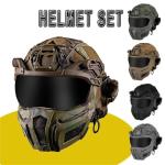 Tactical Airsoft Helmet Set with Headset and Goggles