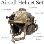 Adjustable Fast Airsoft Helmet with Tactical Headset