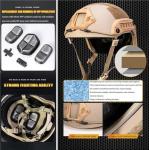 Tactical Airsoft Helmet Set with Headset and Goggles