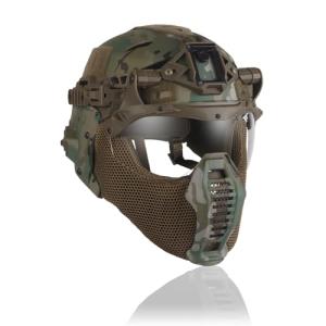 Airsoft PJ Helmet with Face Mask and Goggles