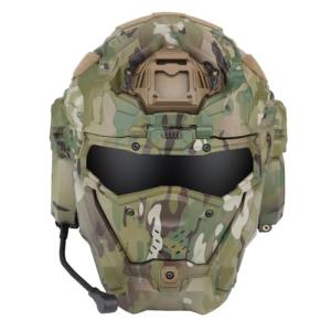Tactical Airsoft Helmet with Detachable Headset & Goggles