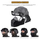 Airsoft PJ Helmet with Face Mask and Goggles