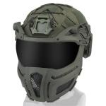 FAST Tactical Helmet with Goggles and Half Face Mask