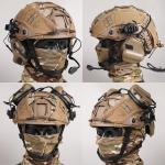 Tactical Helmet Set with Headset and Mask