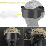 Tactical Airsoft Helmet Set with Headset and Goggles