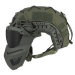 FAST Tactical Helmet with Goggles and Half Face Mask